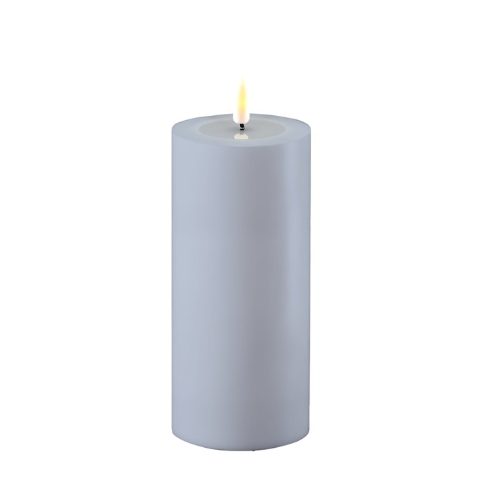 Deluxe Homeart - Utomhus Blockljus - Dust Blue - 7,5x15 cm - 6