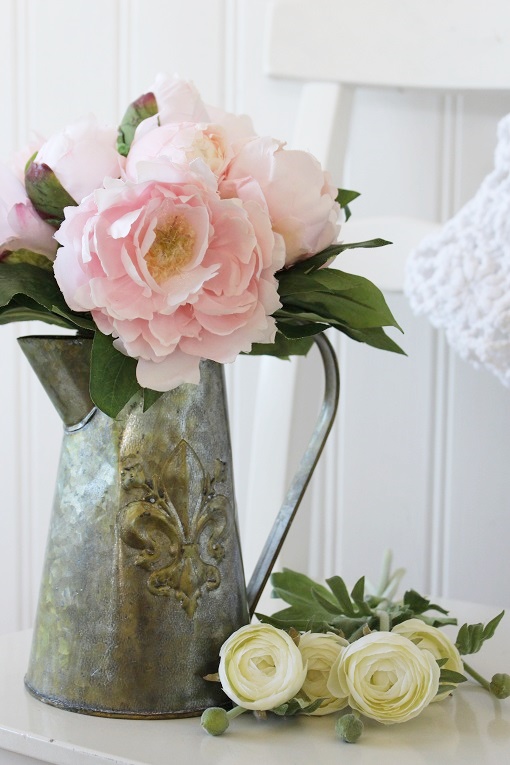 Jug - Zinc jug - French Lily - 21 cm