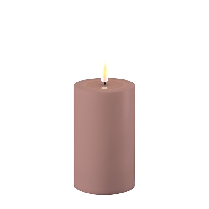 Deluxe Homeart - Utomhus Blockljus - Dust Pink - 7,5x12,5 cm - 5