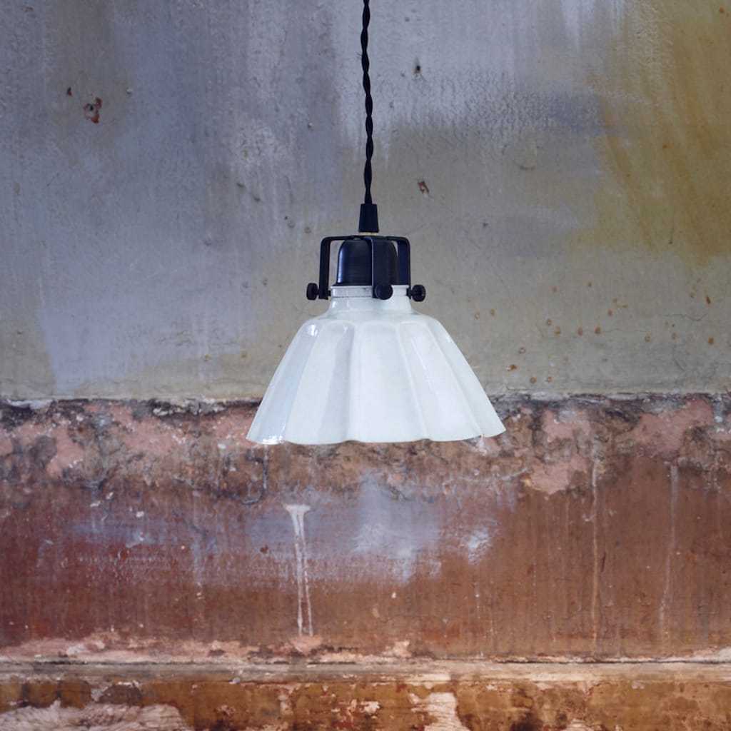 Ceiling lamp - Lamp - Cobbler's lamp - Sheet metal - Antique white - 5