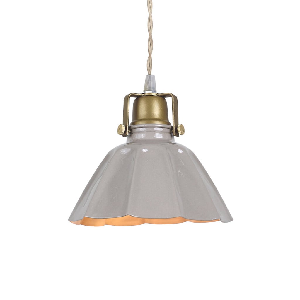 Ceiling lamp - Lamp - Shoemaker's lamp - Sheet metal - Beige - 25x15 cm - 3