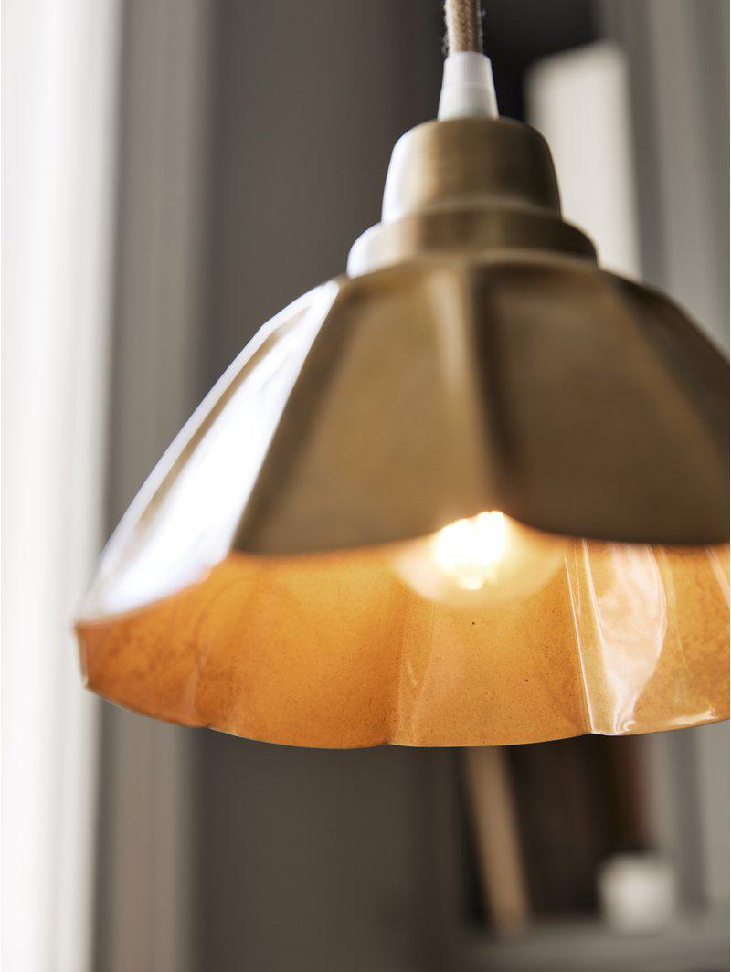 Window lamp - Lamp - Cobbler's lamp - Sheet metal - Yellow - 17.5x15 cm - 6