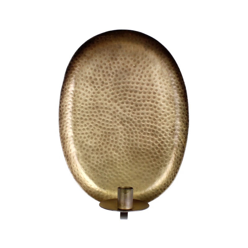Candlestick - Wall lamp - Wall candlestick - Antique brass - 3