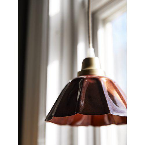 Window lamp - Lamp - Shoemaker lamp - Sheet metal - Terracotta - 17.5x15 cm - 5