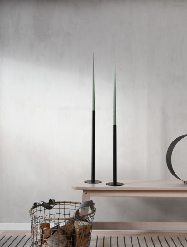 Liten svart ljusstake - 40 cm