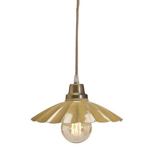 Ceiling lamp - Window lamp - Cobbler lamp Enamel - Yellow - 24 cm - 2