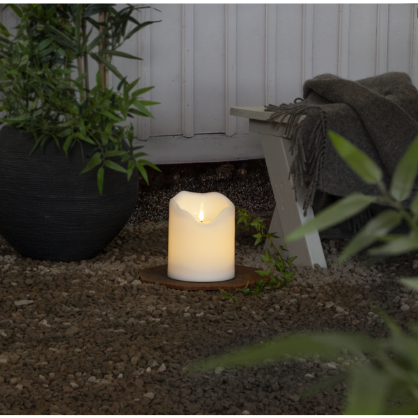 LED Block Candle Grand - White - 20 cm - 7