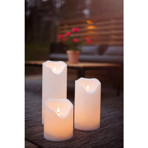 LED Block Candle Grand - White - 20 cm - 5