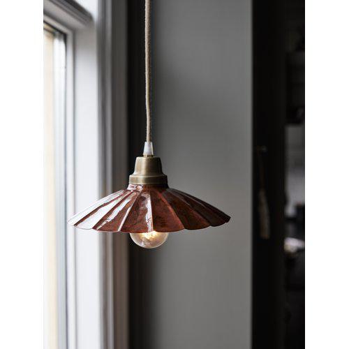 Taklampa - Fönsterlampa - Skomakarlampa Emalj - Terracotta - 24 cm - 2