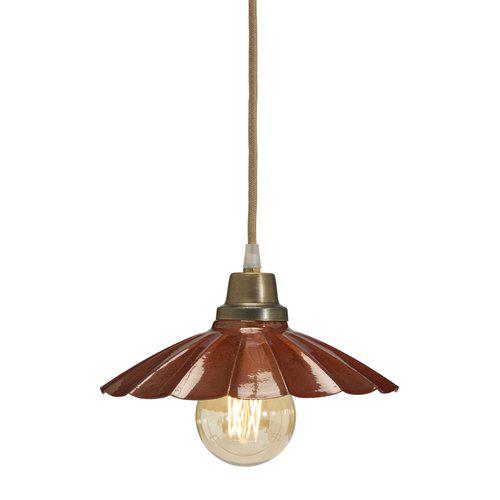 Taklampa - Fönsterlampa - Skomakarlampa Emalj - Terracotta - 24 cm - 3
