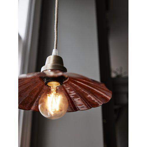 Taklampa - Fönsterlampa - Skomakarlampa Emalj - Terracotta - 24 cm - 6