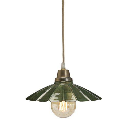 Ceiling lamp - Window lamp - Shoemaker lamp Enamel - Dark green - 24 cm - 2
