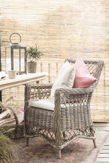 Wicker chair - Rattan chair incl. 1 cushion - 5