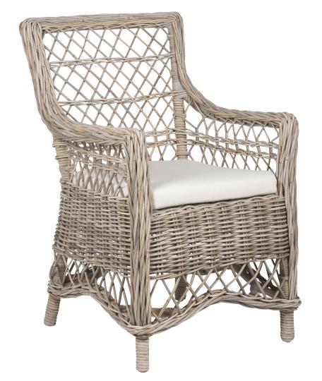 Wicker chair - Rattan chair incl. 1 cushion - 3