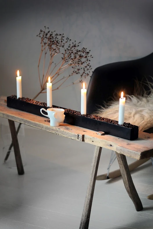 Vase - Candle holder - Candle box - Black - 80 cm - 14