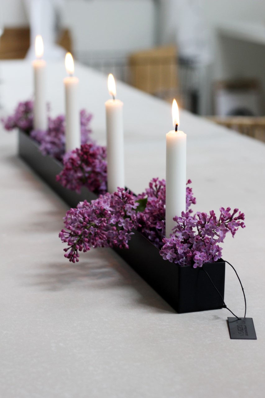 Vase - Candle holder - Candle box - Black - 80 cm - 5