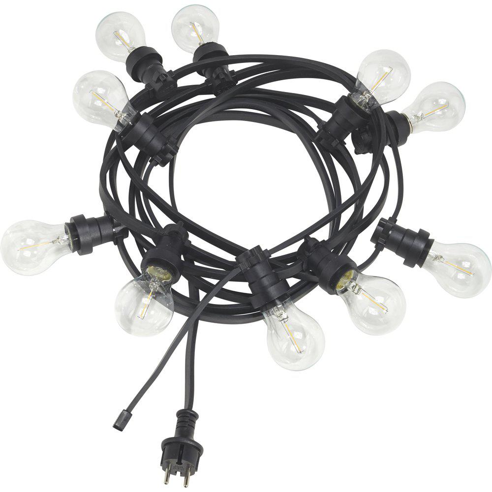String of lights with 10 bulbs - 7 m - Black - 2