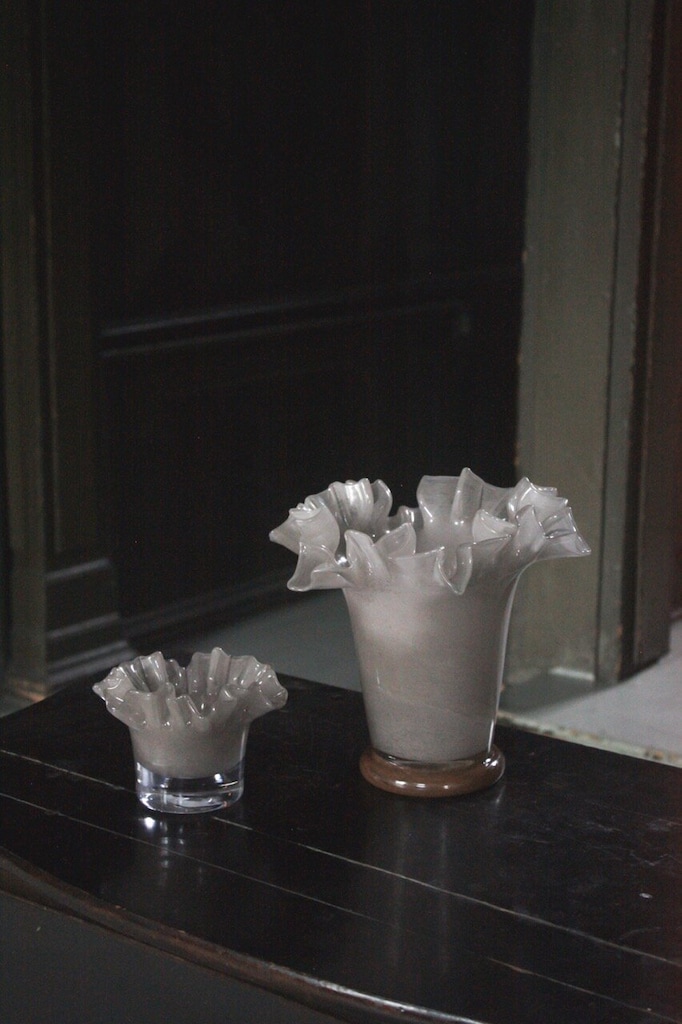 Vas - Glasvas - Taupe - 21x22 cm - 2