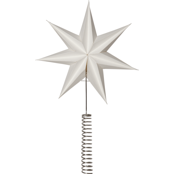 Toppstjärna - Julgransstjärna - Vit - 4