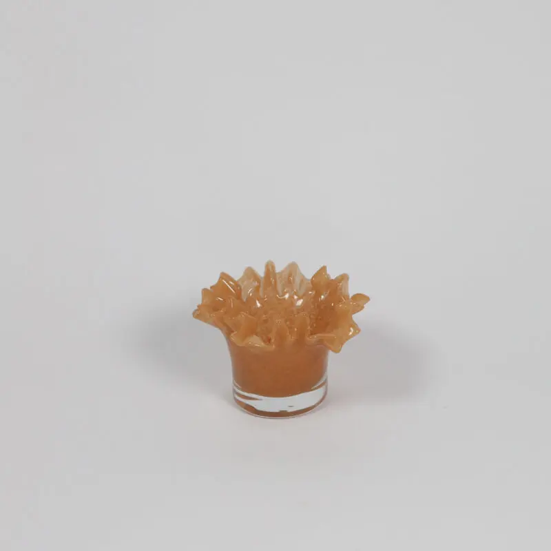 Lantern - Candle holder - Candlestick - Candle cup Peach - Glass - 14x10 cm - 5