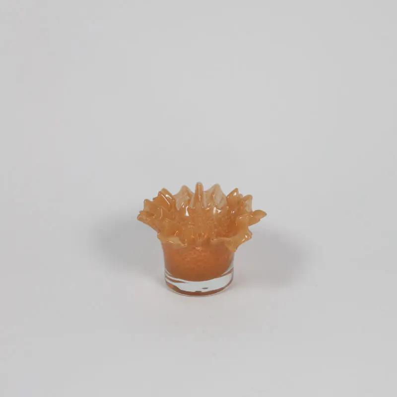 Lantern - Candle holder - Candlestick - Candle cup Peach - Glass - 14x10 cm - 6