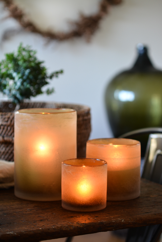 Lantern - Candlestick - Frost - Brown - Medium - 5