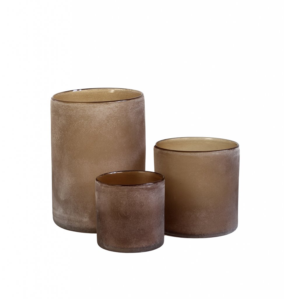 Lantern - Candlestick - Frost - Brown - Small - 10