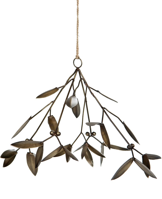 Mistletoe Large Antique Brass 26x19cm - 2