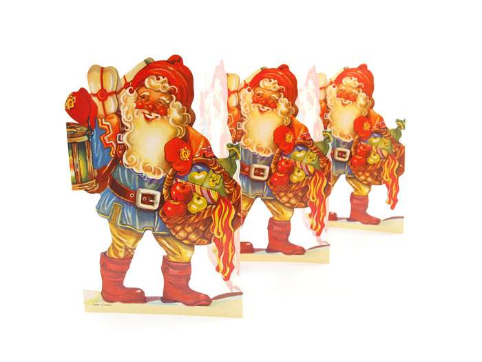 Pappersrader Tomte - Tomtar på rad - 60x18 cm - Medium - 2