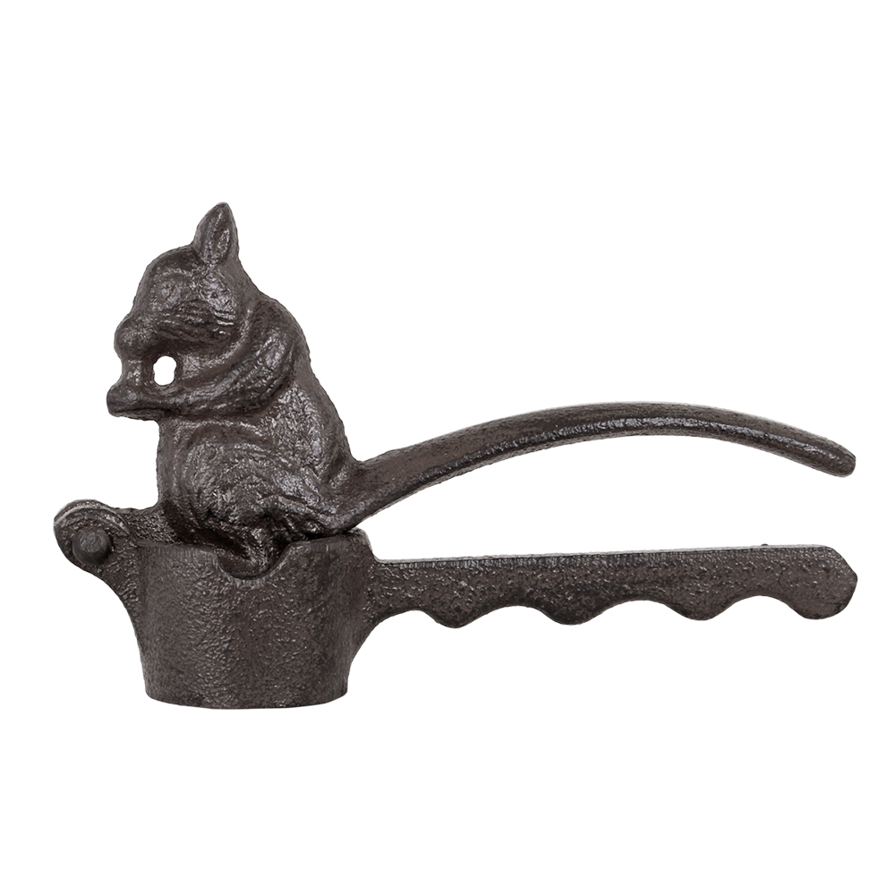 Nutcracker Squirrel Iron Antique Brown - 2