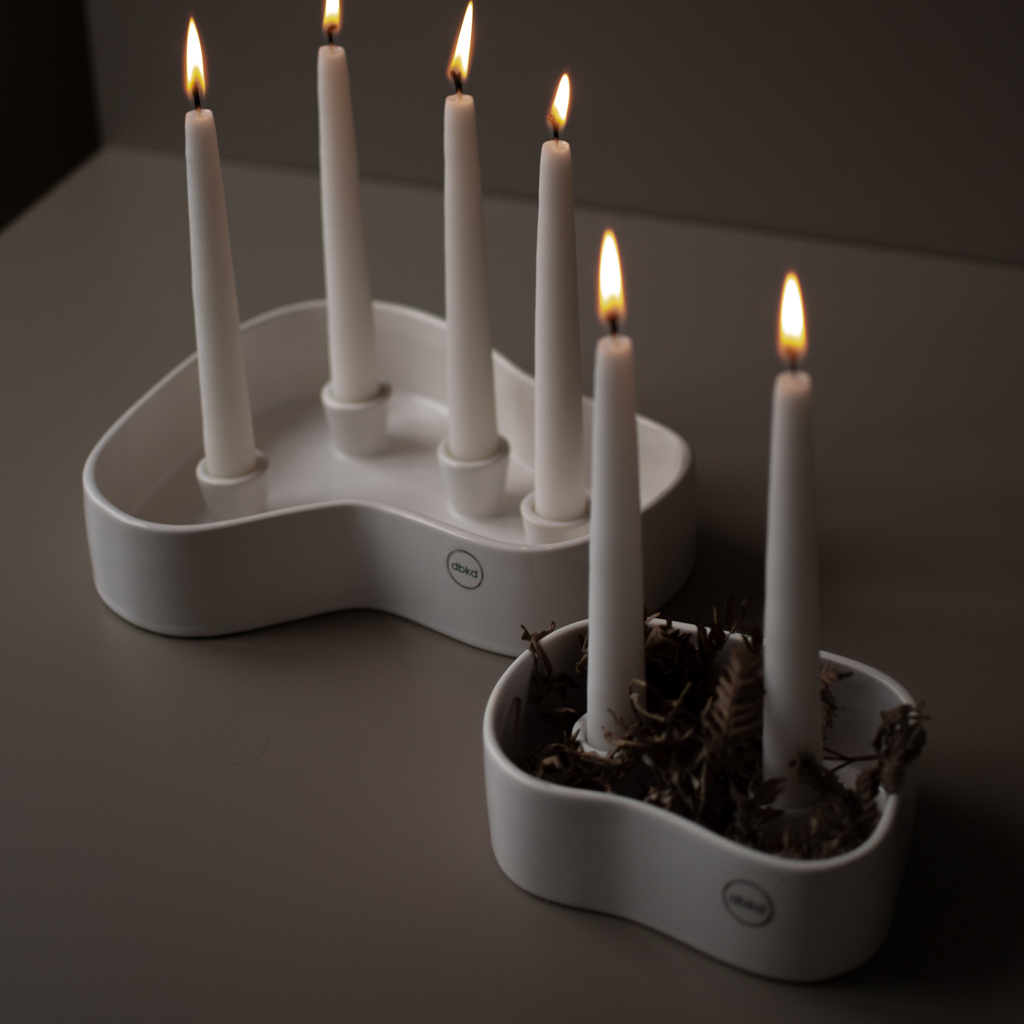Ljusstake - Shiny White - 12x15 cm - Fill Me Up - DBKD - 2