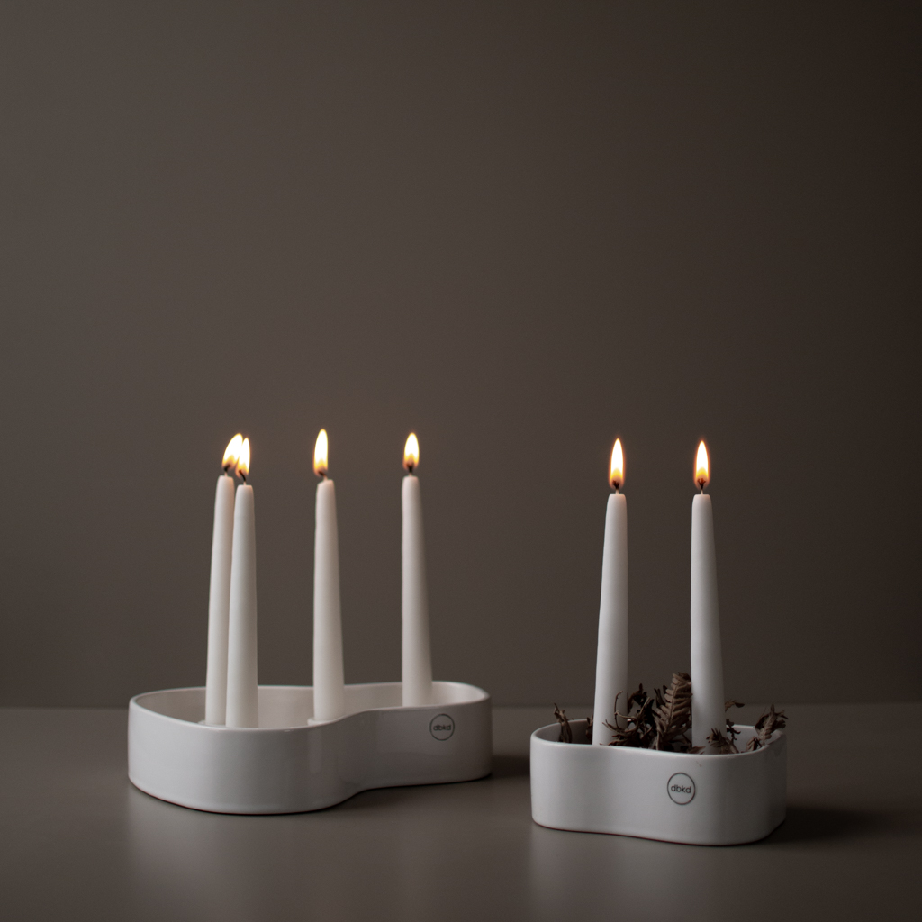 Ljusstake - Shiny White - 12x15 cm - Fill Me Up - DBKD - 7