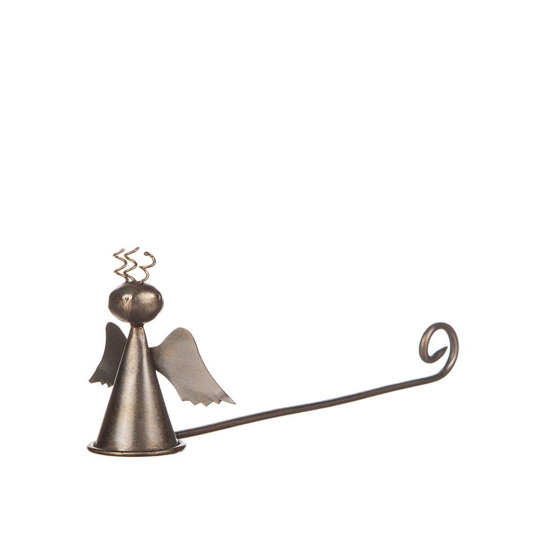 Ljussläckare ängel i hamrad plåt - 25 cm - 2