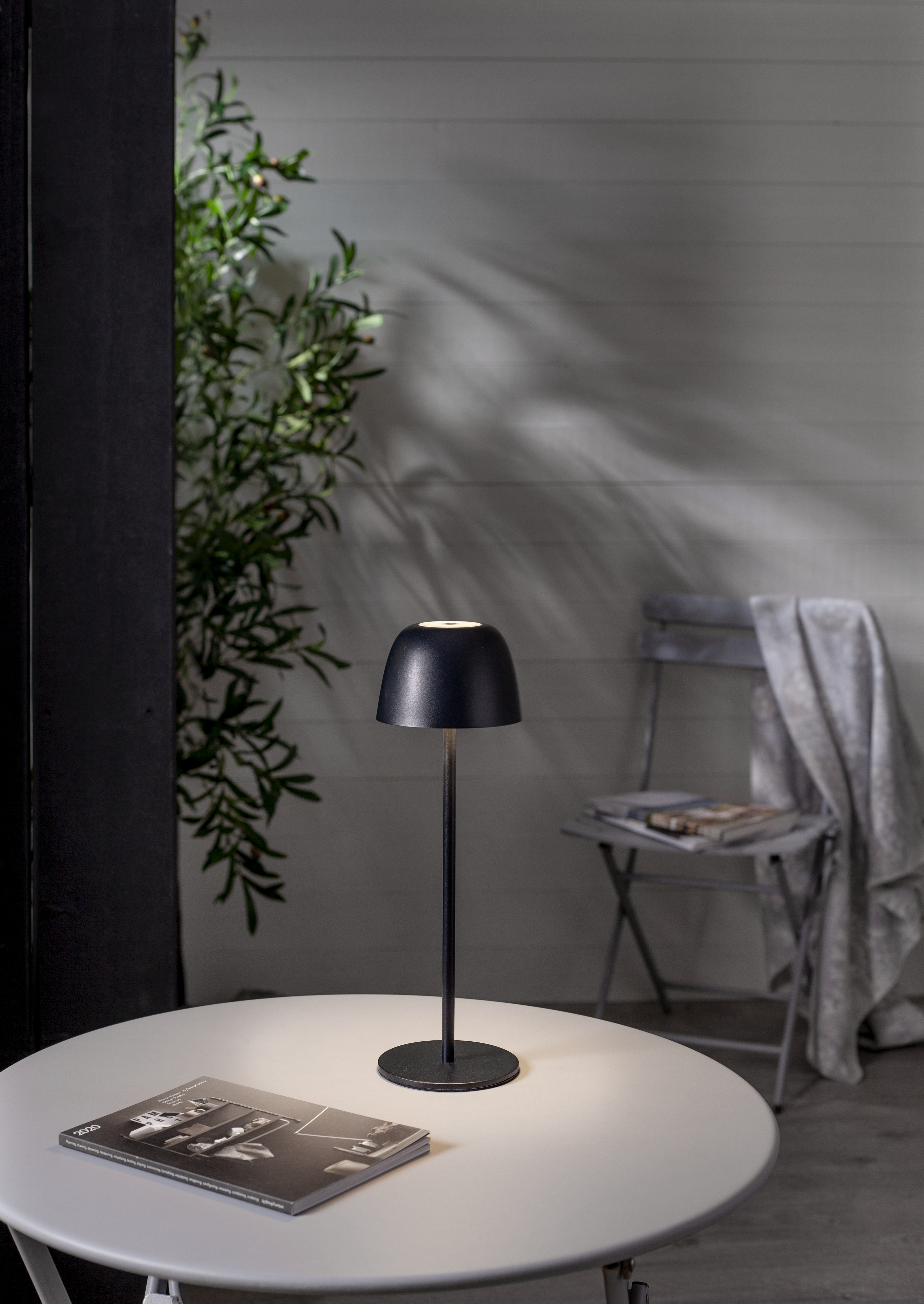Lampa - Bordslampa - Uppladdningsbar - Dimmer - Svart - 34,5x11 cm - 6