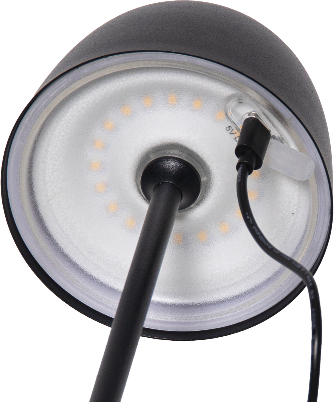 Lampa - Bordslampa - Uppladdningsbar - Dimmer - Svart - 34,5x11 cm - 5