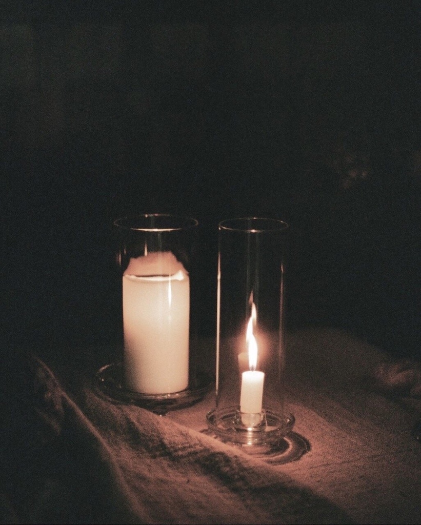 Lantern - Candle holder for crown candles - Glass - 25.5x10 cm - 5