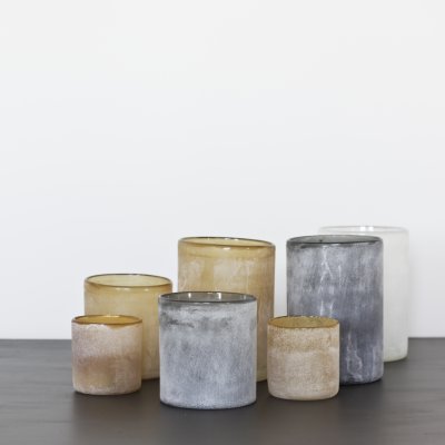 Lantern - Candlestick - Frost - Grey - Large - 14
