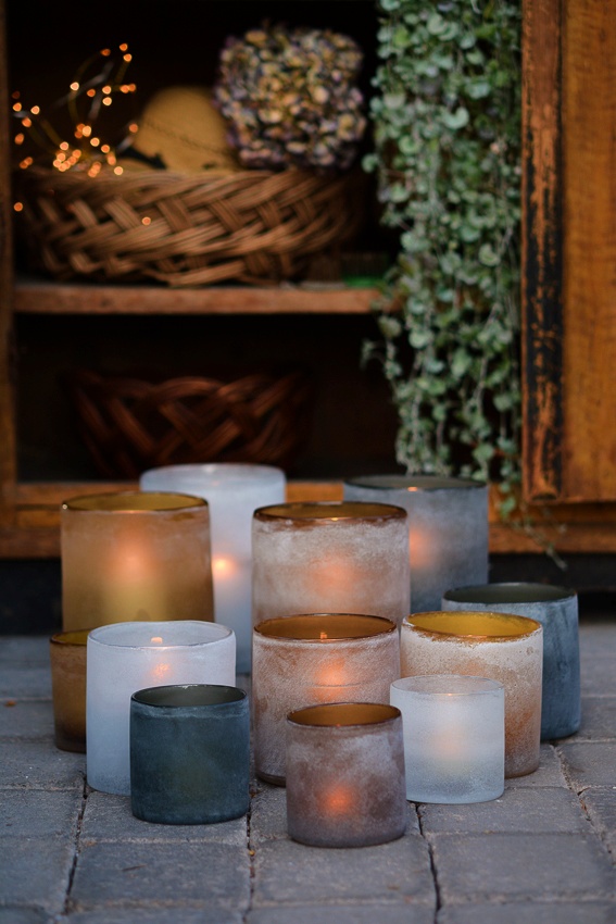 Lantern - Candlestick - Frost - Grey - Large - 6