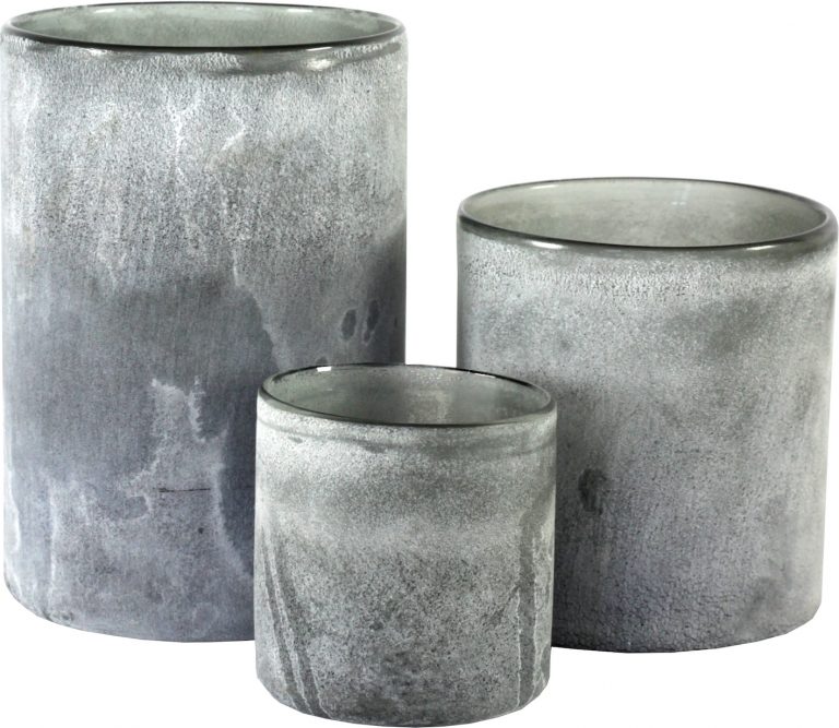 Lantern - Candlestick - Frost - Grey - Large - 15