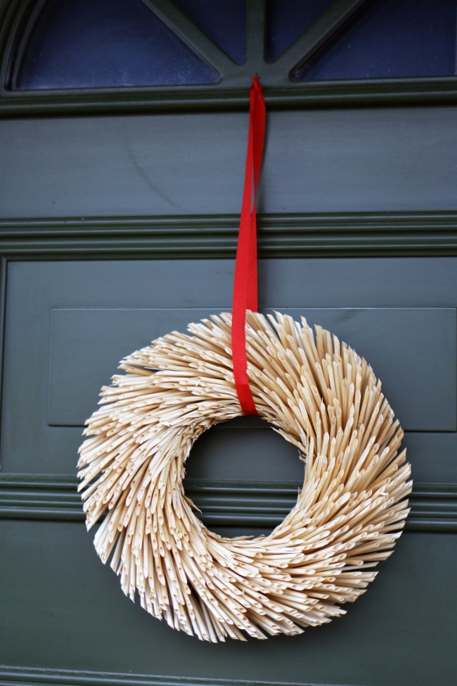 Krans - Halmkrans - Julkrans - Dörrkrans - Ø 31 cm - 2