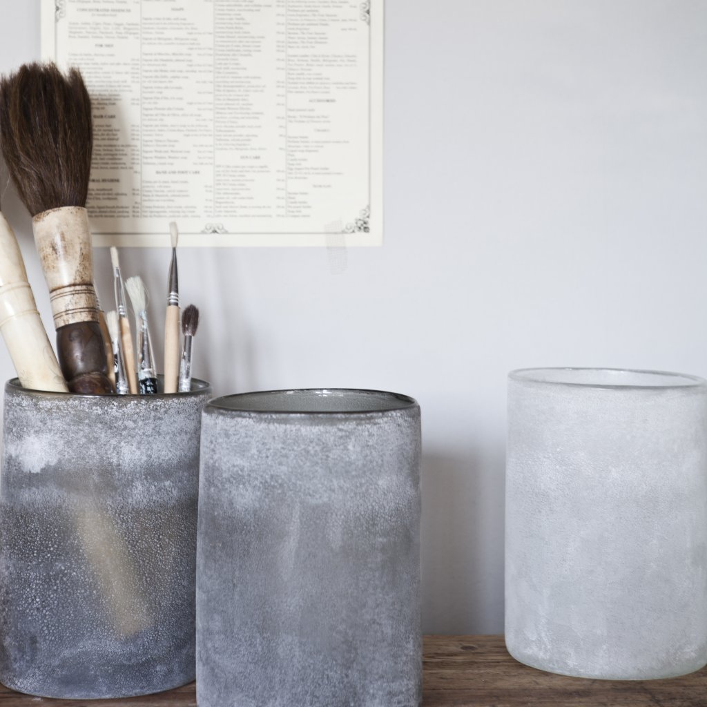 Lantern - Candlestick - Frost - White - Large - 13