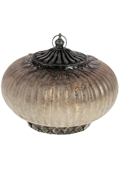Lantern - Glass bell jar - LED - 17x14 cm - 2