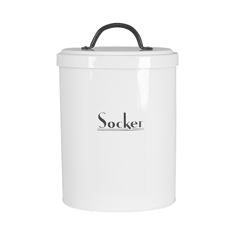 Tin with lid for sugar - 25x16 cm - 2
