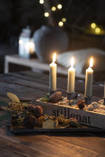 CANDLE HOLDER FOR CROWN CANDLES GREY - IB LAURSEN - 8