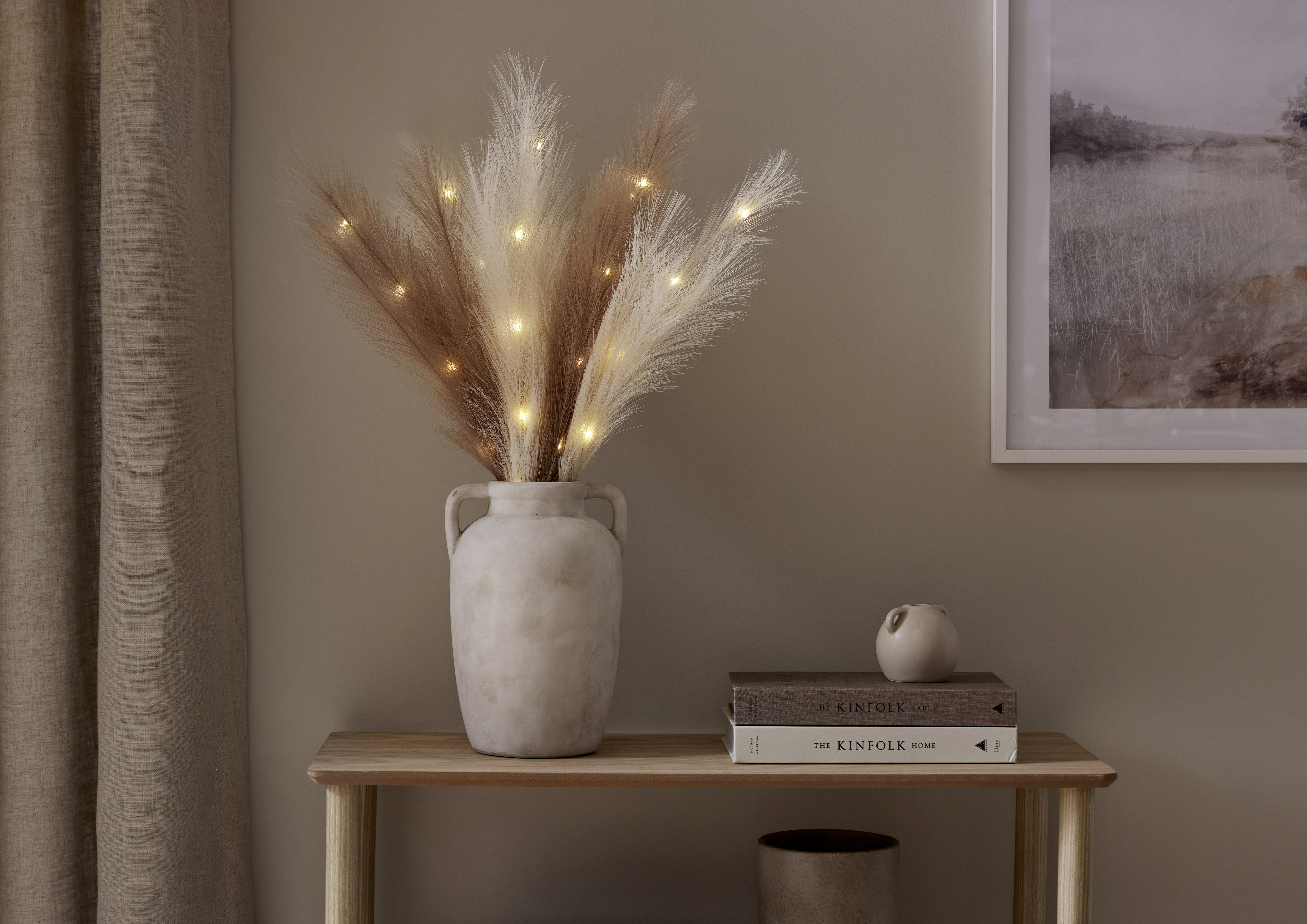 Decorative Feathers Branches - 65 cm - Beige - 3 pcs - 9