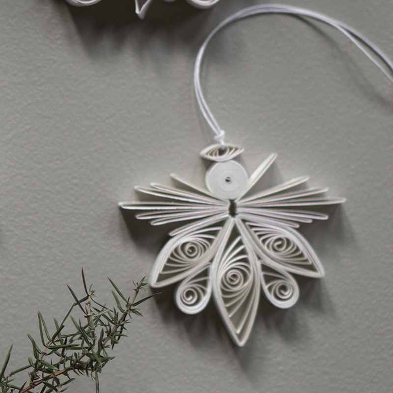 Juldekoration - Julgranshänge - Ängel - Ø8 cm - Paper Angel - DBKD - 5