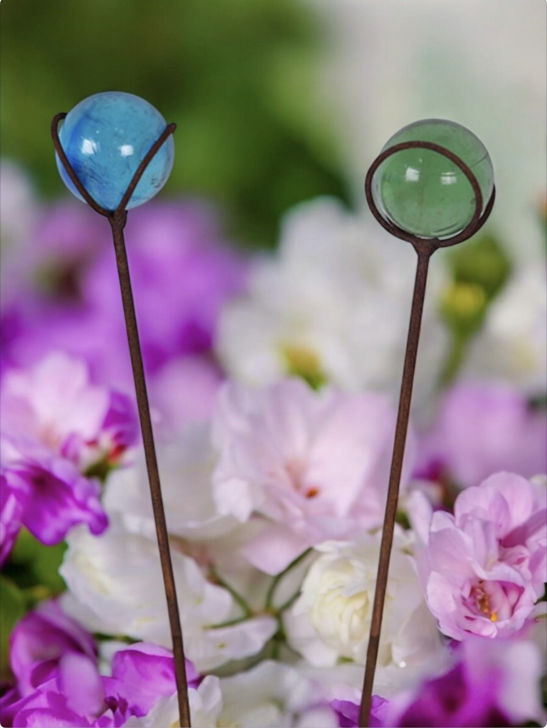Glass Stick Bead – Sphere – Green – 40x4 cm