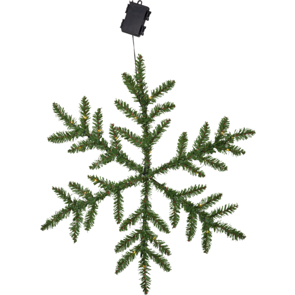 Snowflake wreath with lighting - Ø 63 cm - 3