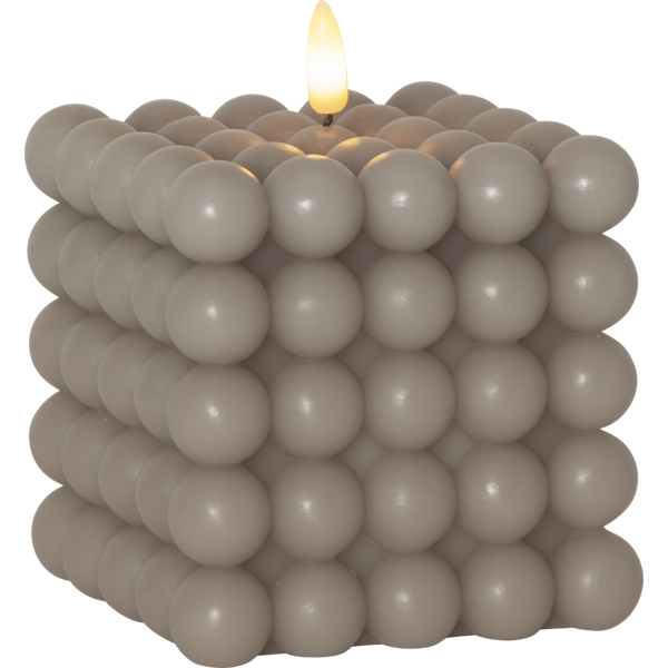 Batteriljus med timer  - Led - Blockljus - Grå - Large  - 7