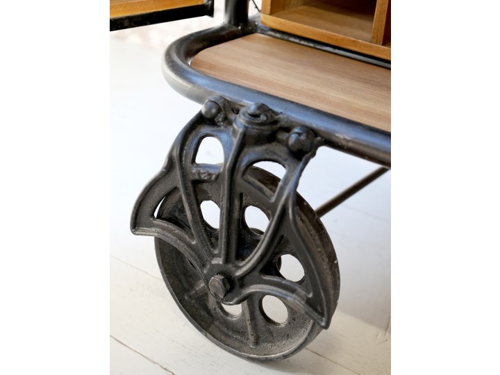 Vagn - Serveringsvagn - Barskåp - Industri - 116x94x49 cm - 8